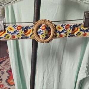 POL Floral Embroidered Belt OS NWOT
